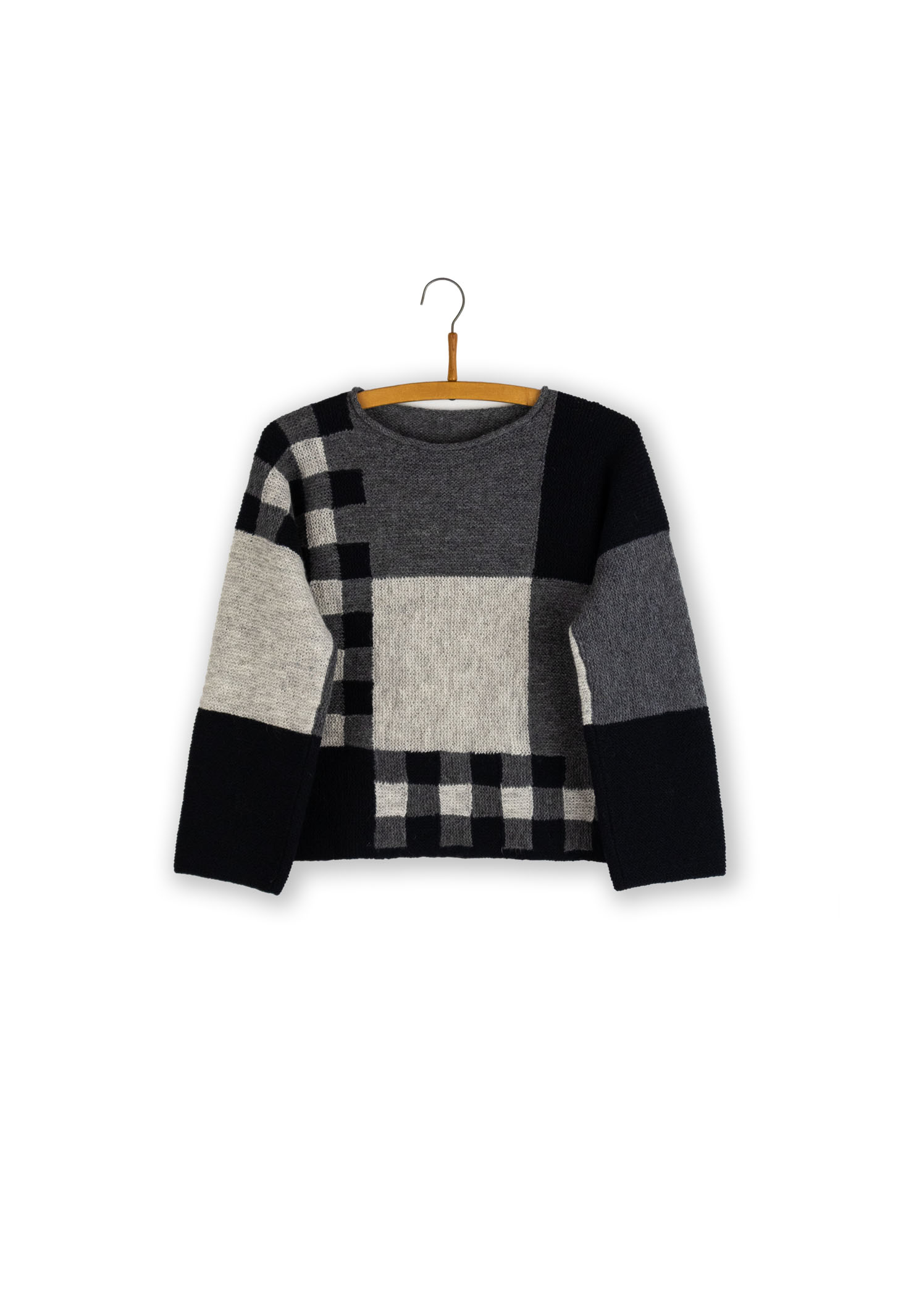 Isager Yarn Kits Playing with squares kit tricot