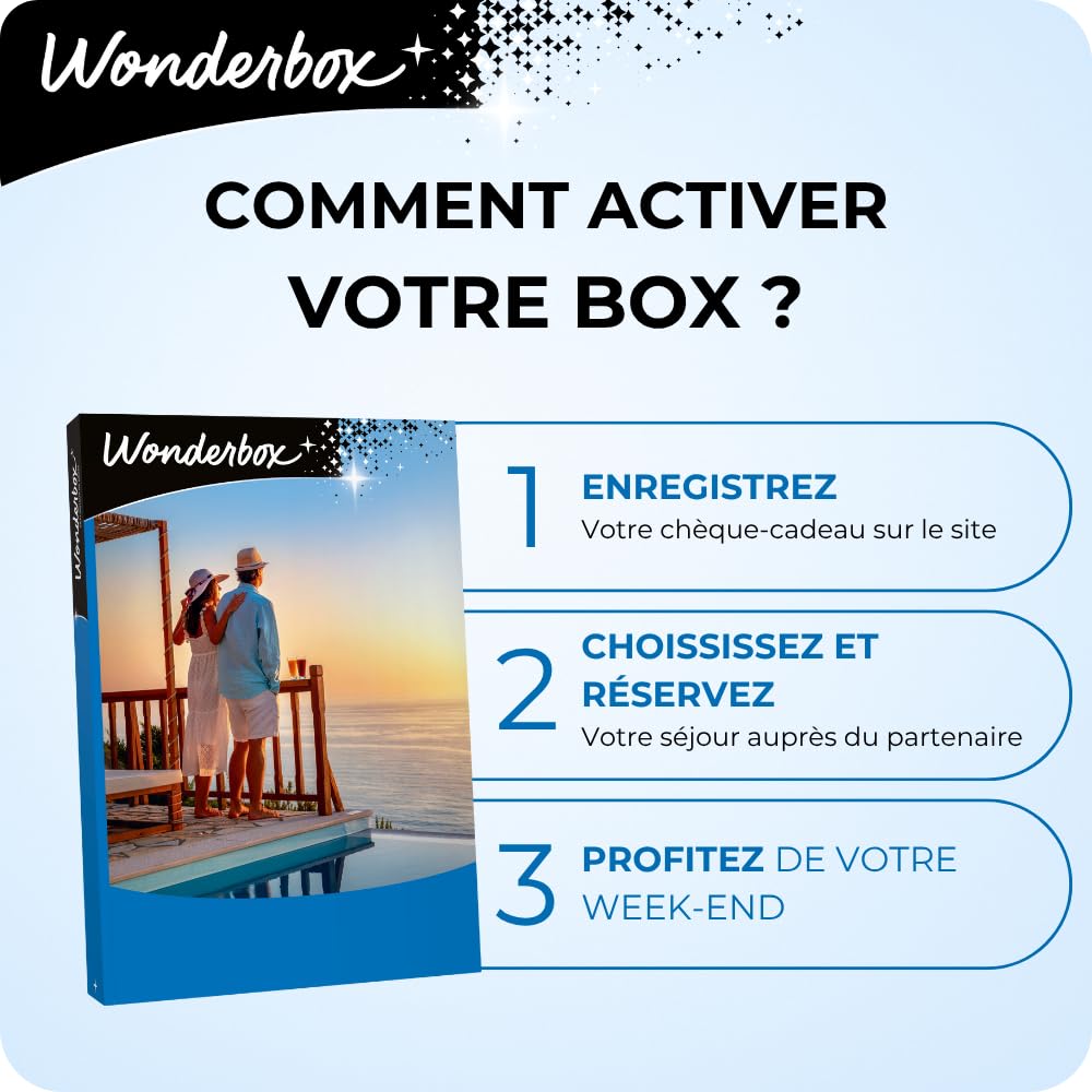 Wonderbox Week-End en Amoureux coffret séjour 2 nuits pour 2