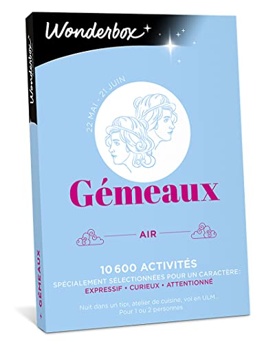 Wonderbox Gémeaux coffret cadeau multi-activités astro