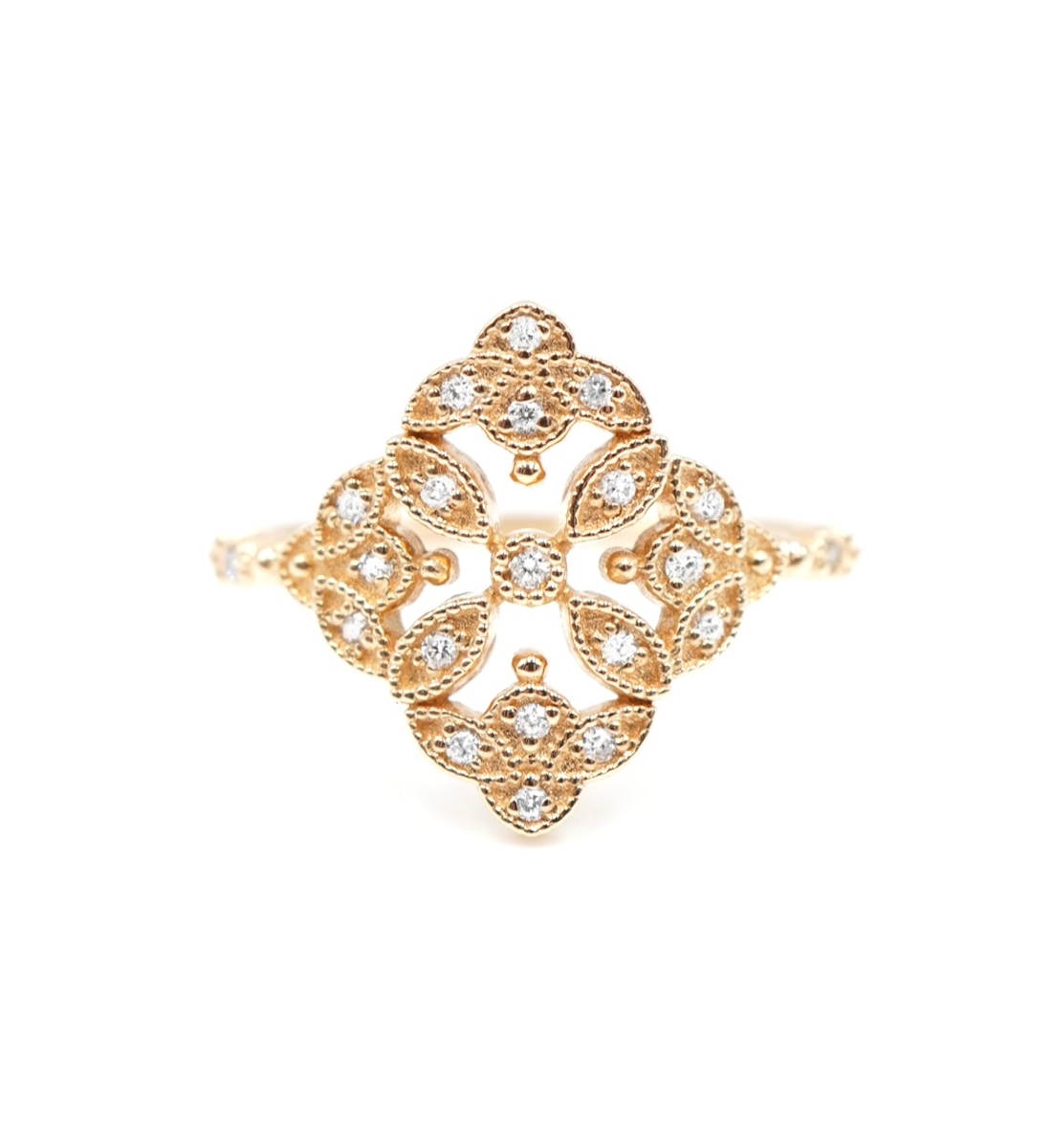 Angèle Brousse Romance bague XXL diamants or jaune 18ct