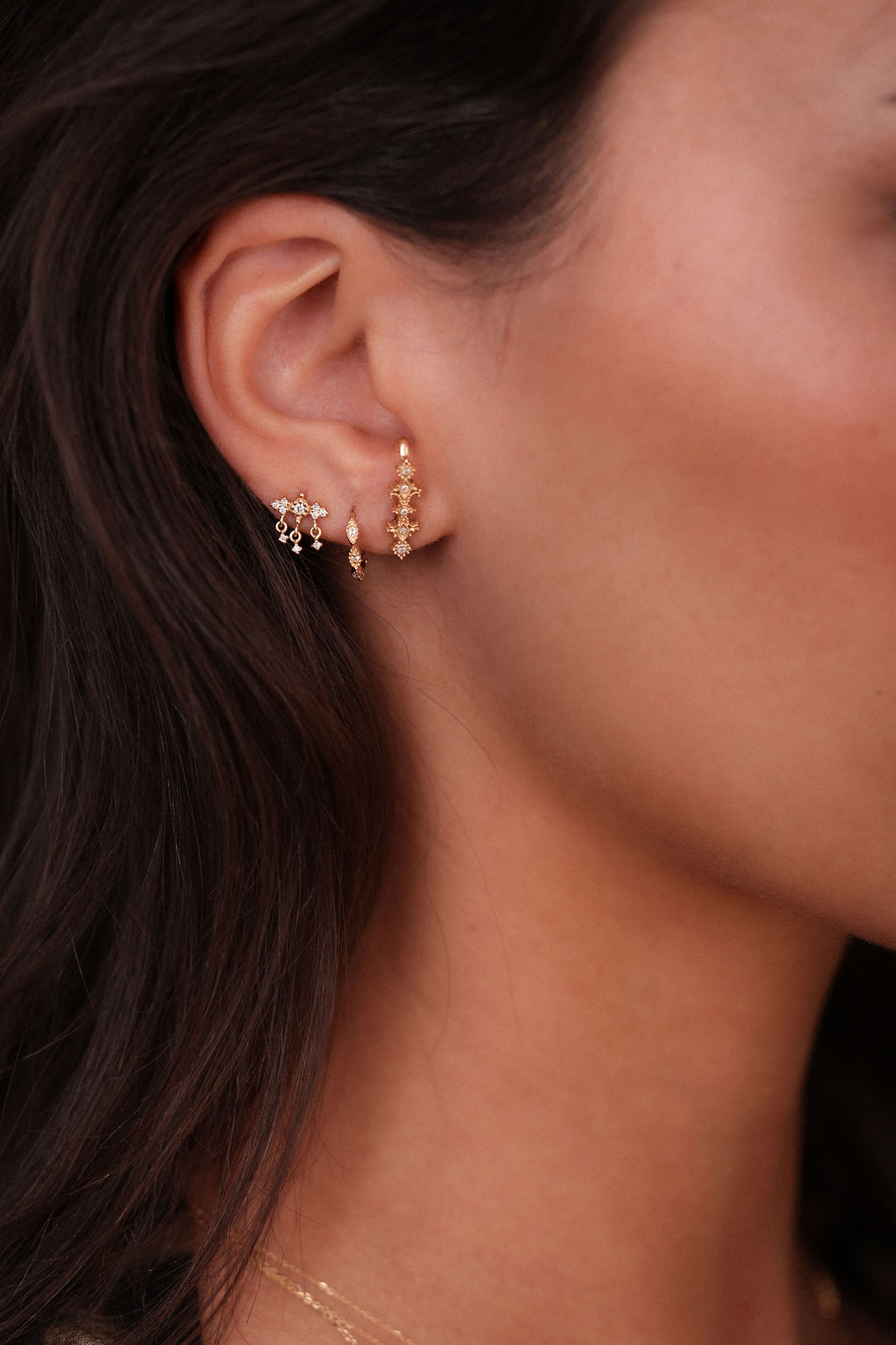 ANGÈLE BROUSSE Greta boucle d’oreille tige or diamant