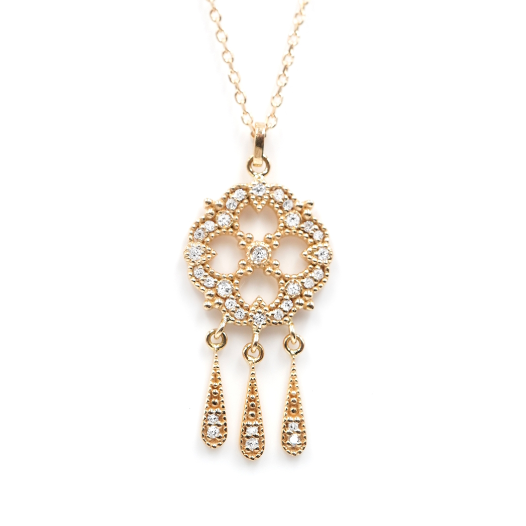 Angèle Brousse Greta collier or 18 carats diamants 47-52 cm