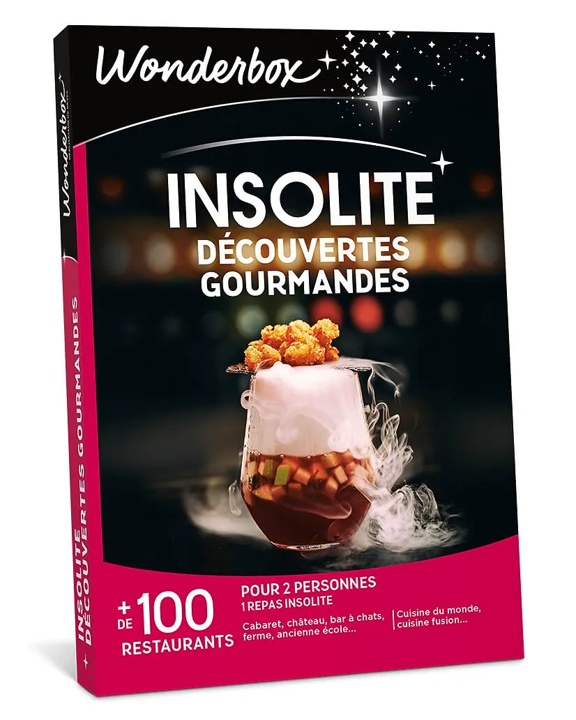 Wonderbox Insolite Découvertes Gourmandes coffret cadeau 2 pers