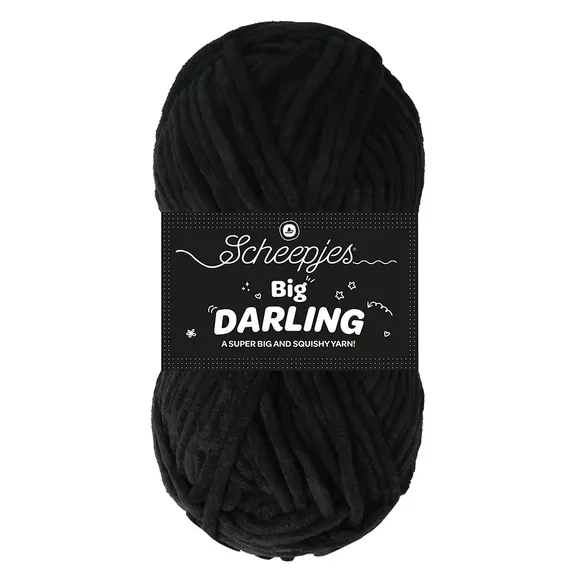 Scheepjes Big Darling 410 fil chenille noir