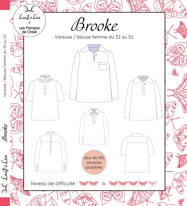 Laeti & Léa Brooke patron vareuse blouse femme 32-52