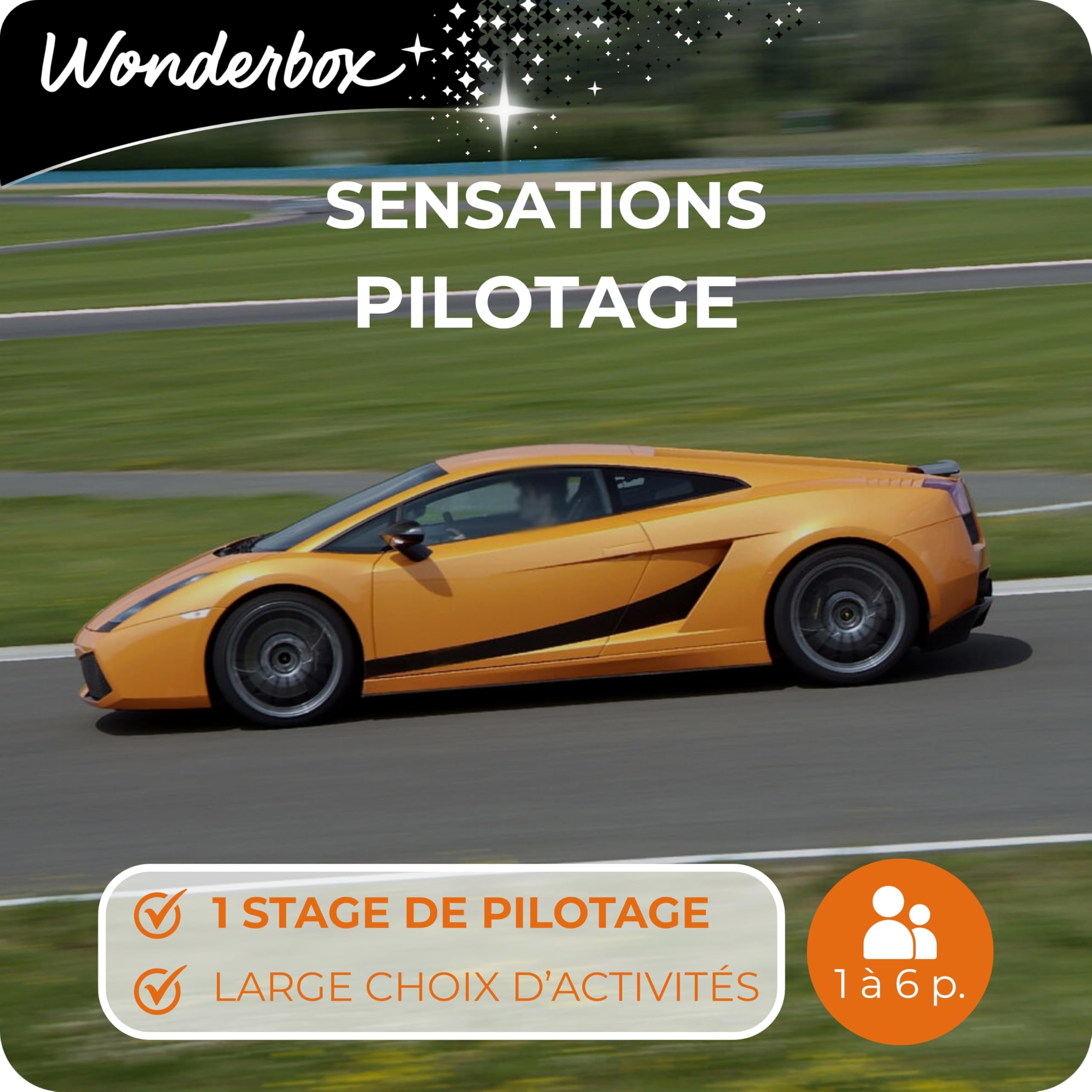 Wonderbox Sport & aventure coffret pilotage Ferrari 1 à 6 pers.