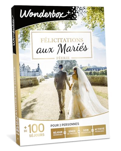 Wonderbox Félicitations aux Mariés Féerie coffret cadeau 2 pers.