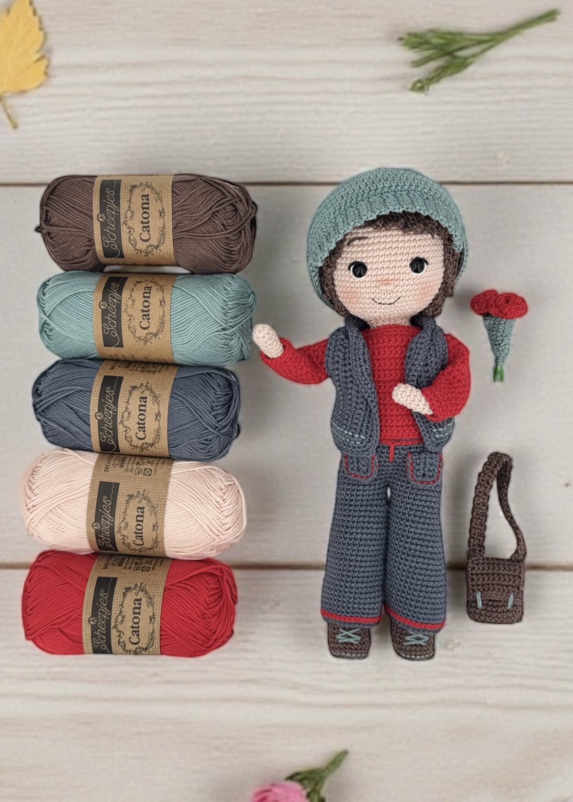 Kit crochet Valentin peluche amigurumi Saint-Valentin