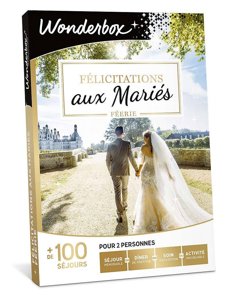 Wonderbox Félicitations aux Mariés Féerie coffret cadeau 2 pers.