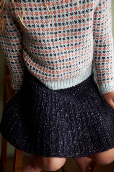 Isager Little Tove Rib Skirt kit tricot jupe