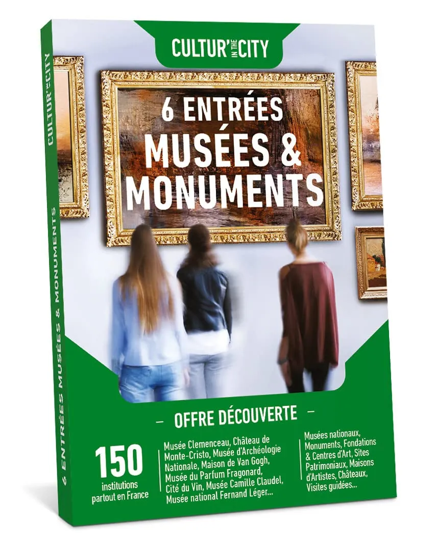 Wonderbox Cultur'in The City coffret cadeau musées 6 entrées