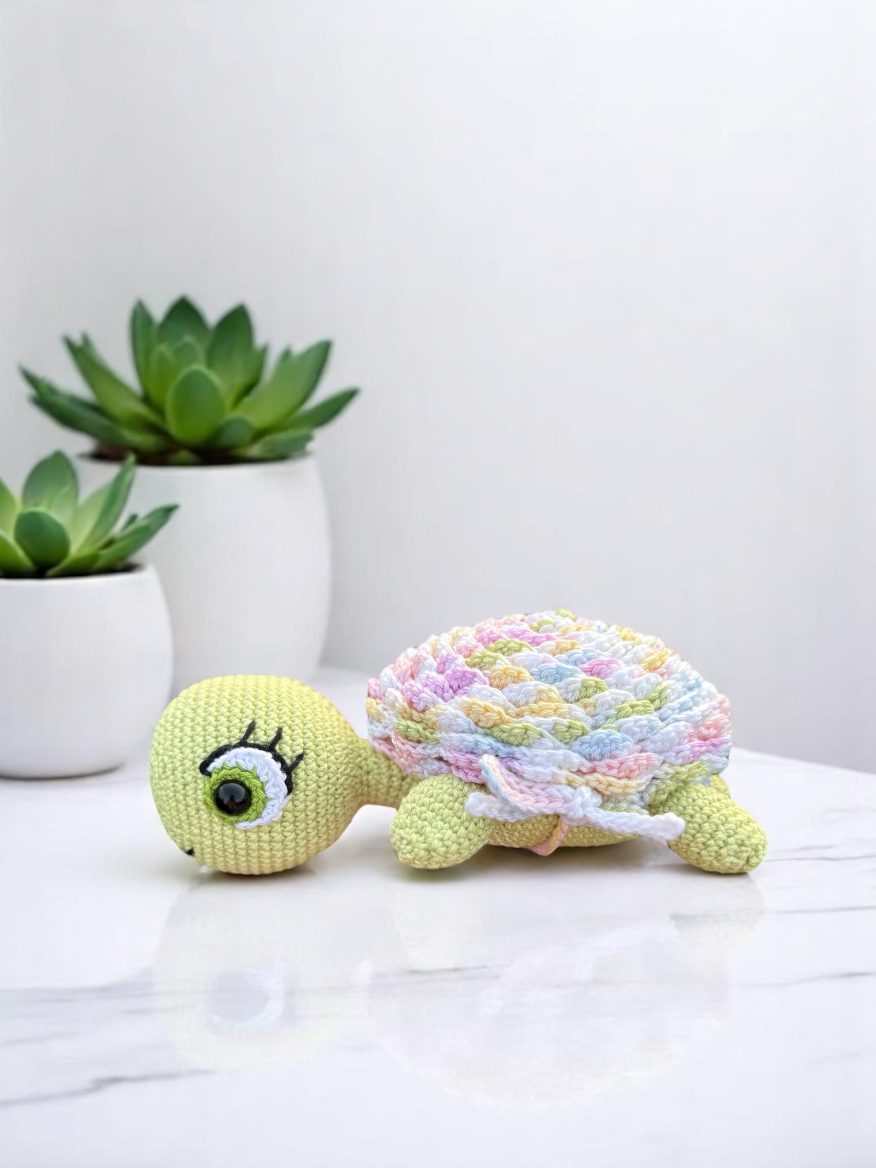 Valerie Fil Un Crochet Kit Naïa tortue fleurie kit crochet tortue