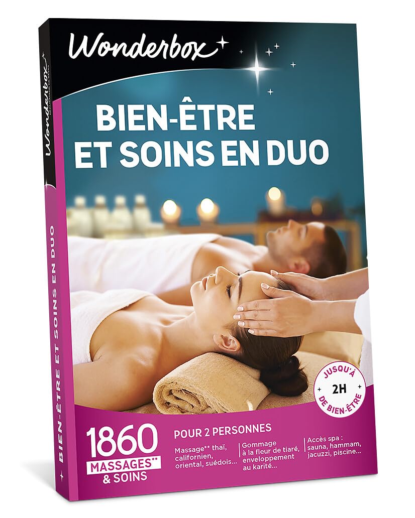 Wonderbox Bien-être et Soins en Duo coffret cadeau 2 personnes massage