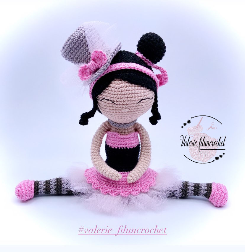 Valerie Fil un crochet Lucie danseuse tutoriel amigurumi poupée