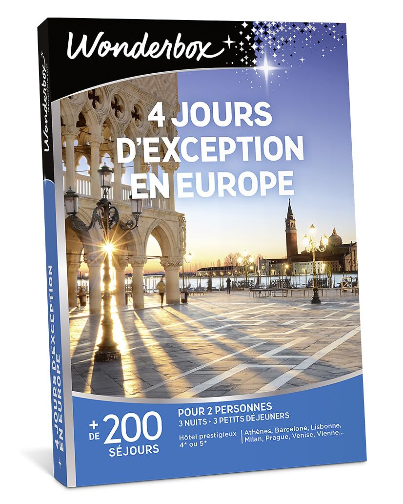 Wonderbox 4 Jours d'Exception coffret séjour Europe 2 pers.