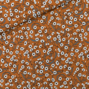 Laeti & Léa Camomile S tissu viscose Brun Cajou coupon 2m20