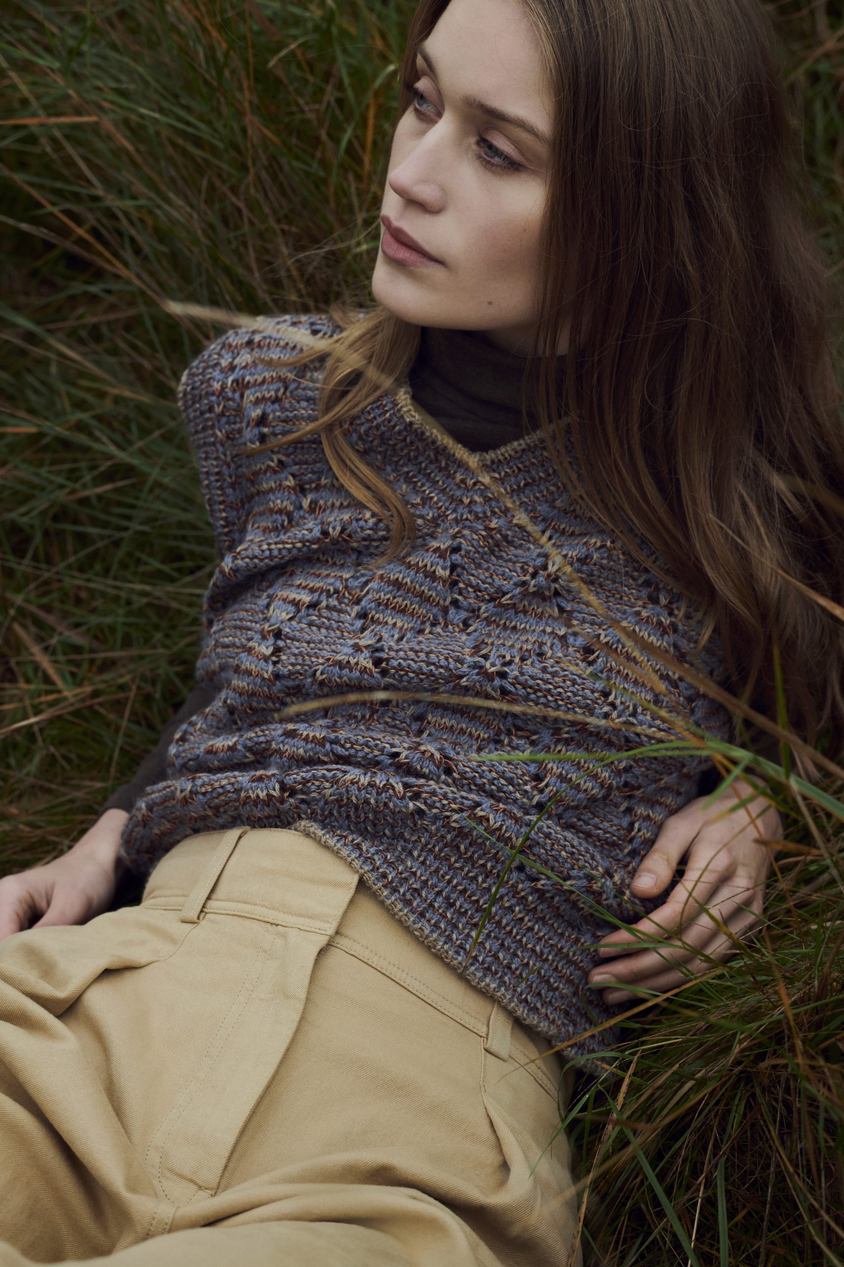 Isager HILL kit tricot gilet laine à tricoter
