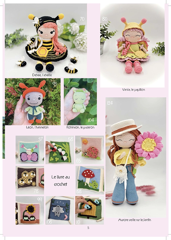 Valérie Fil Un Crochet Combo Aurore Jardin Halloween livres patron A4