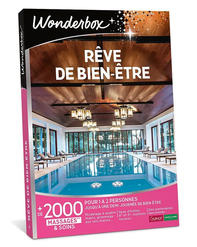 Wonderbox Rêve de Bien Être coffret massage 1-2 pers spa