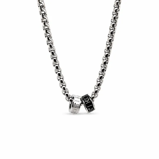 IKOBA Colliers collier motif acier black-oil