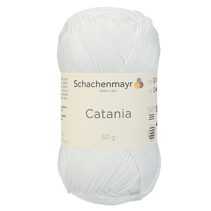 Schachenmayr Catania 0106 fil coton blanc 100% coton