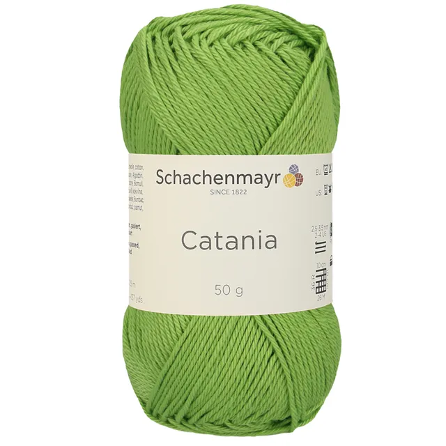 Schachenmayr Catania 0418 fil coton greenery vert 50 g