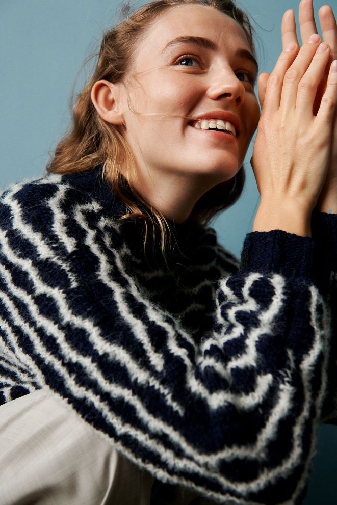 Isager Waves kit tricot pull ajouré