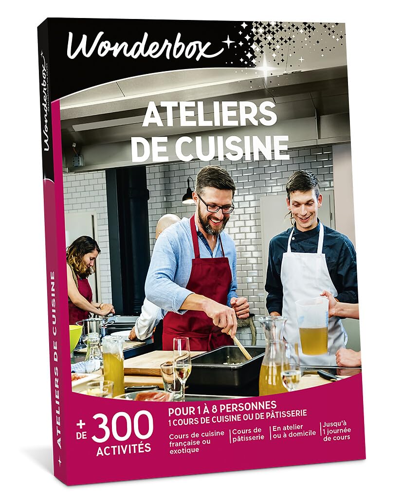 Wonderbox Ateliers de Cuisine coffret cadeau cours 1-8 pers