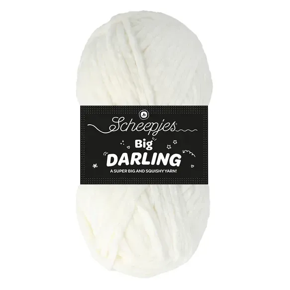 Scheepjes Big Darling 401 Blanc fil chenille doux