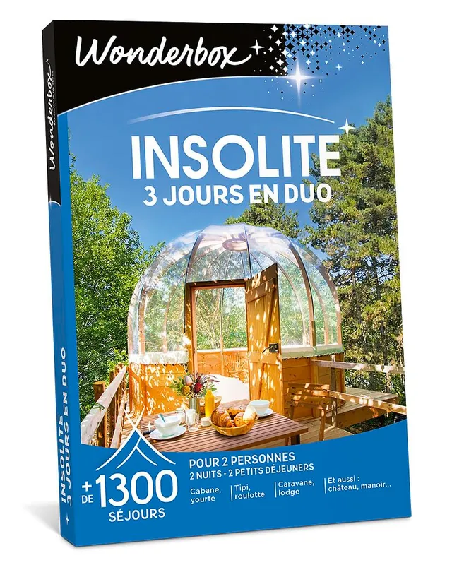 Wonderbox Séjour & week-end coffret insolite 3 jours duo 2 nuits
