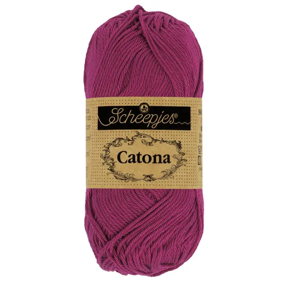 Scheepjes Catona 0128 fil coton violet tyrien 50 g