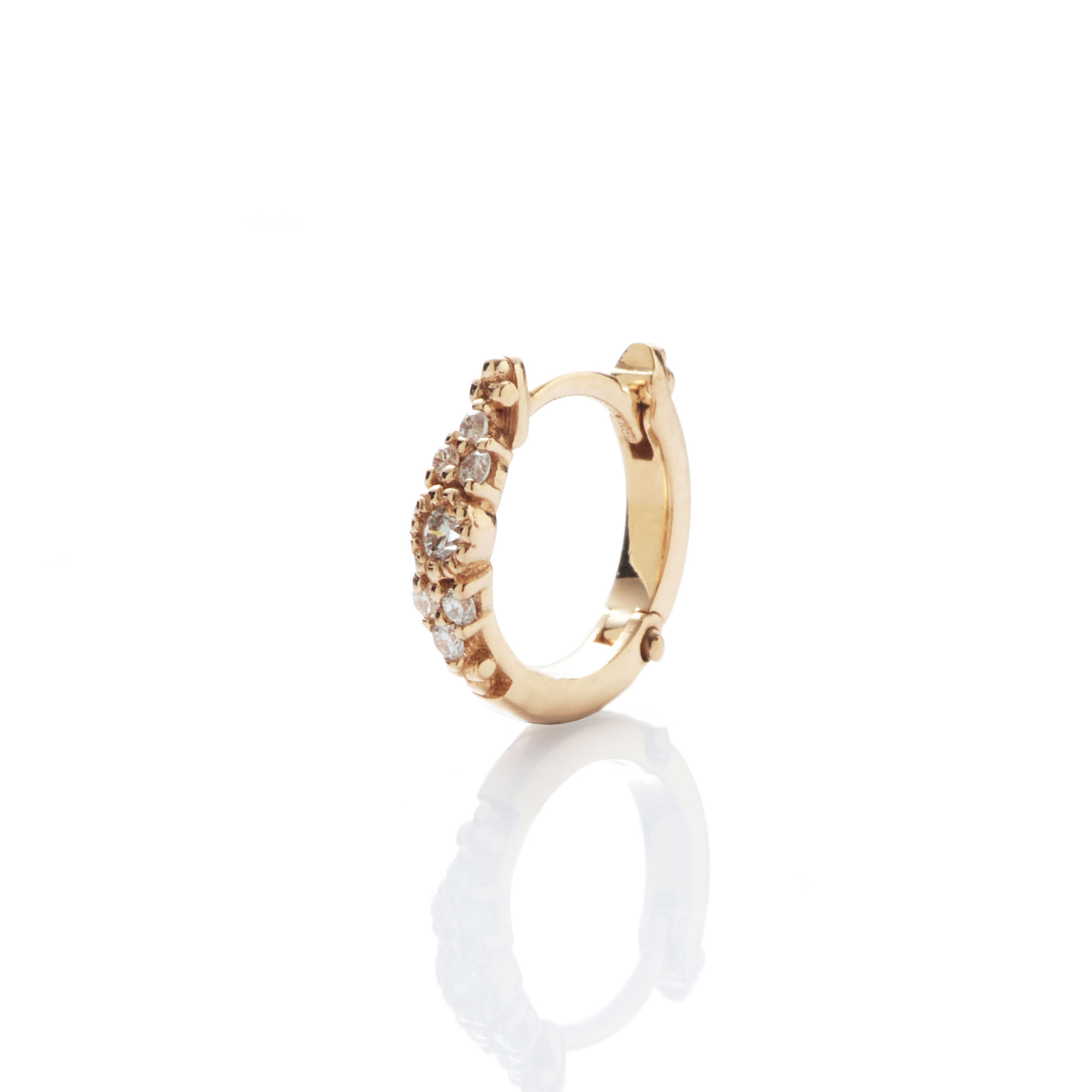 Angèle Brousse Paradis Mini Créole boucles or jaune diamant