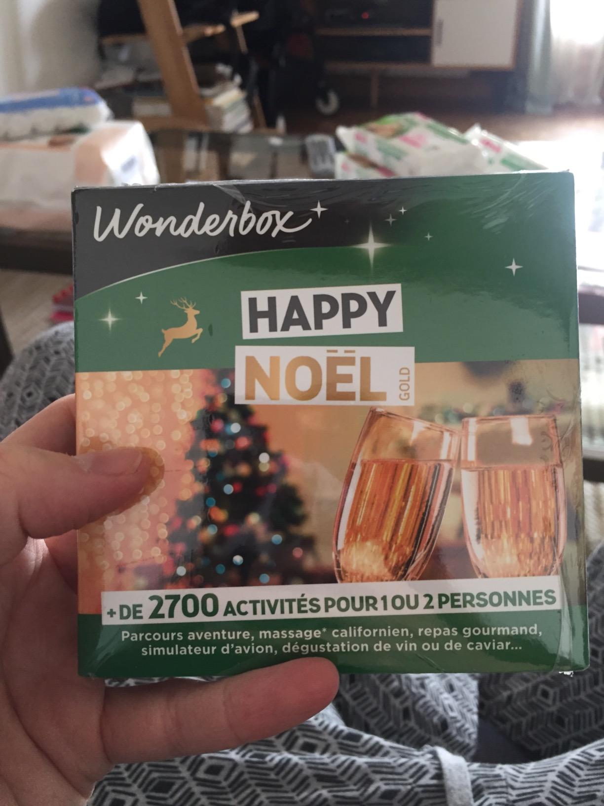 Wonderbox Happy Noël Gold coffret cadeau multi-activités 1-2 pers