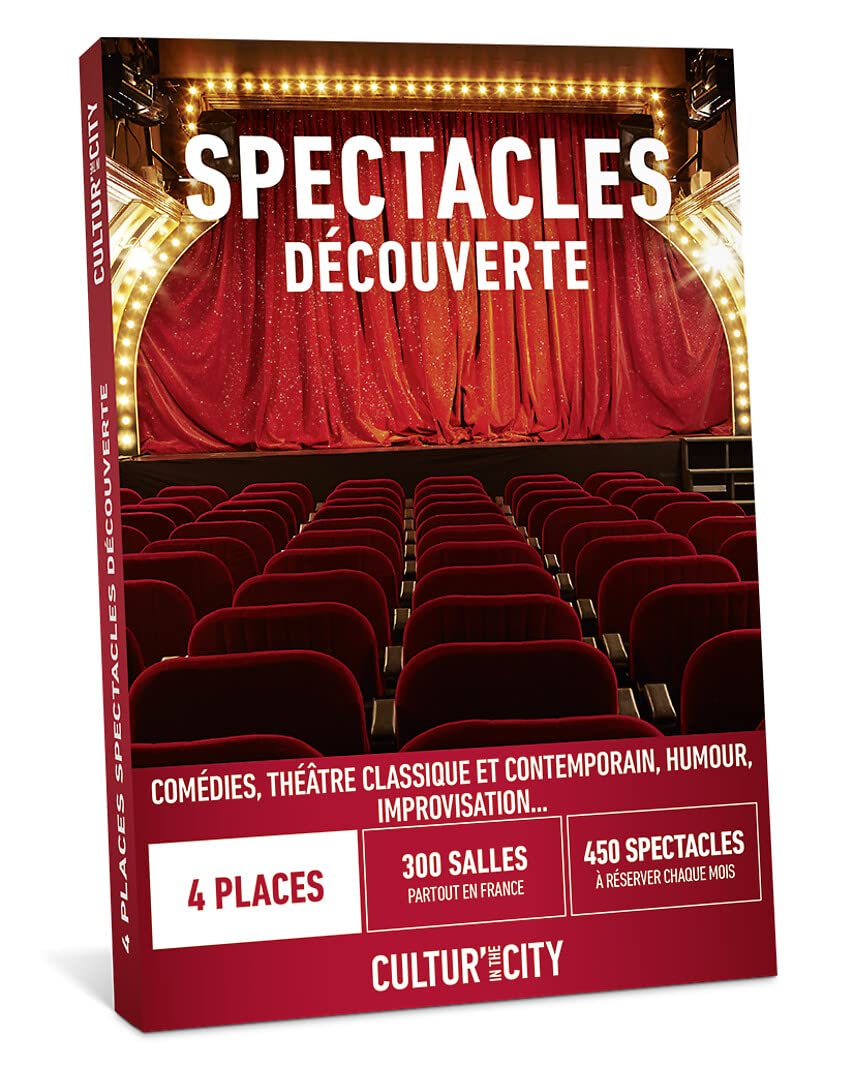 Cultur'In the city 4 Places coffret spectacle théâtre 800 shows