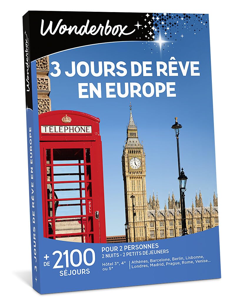 Wonderbox Week-End en Amoureux coffret séjour 2 nuits pour 2