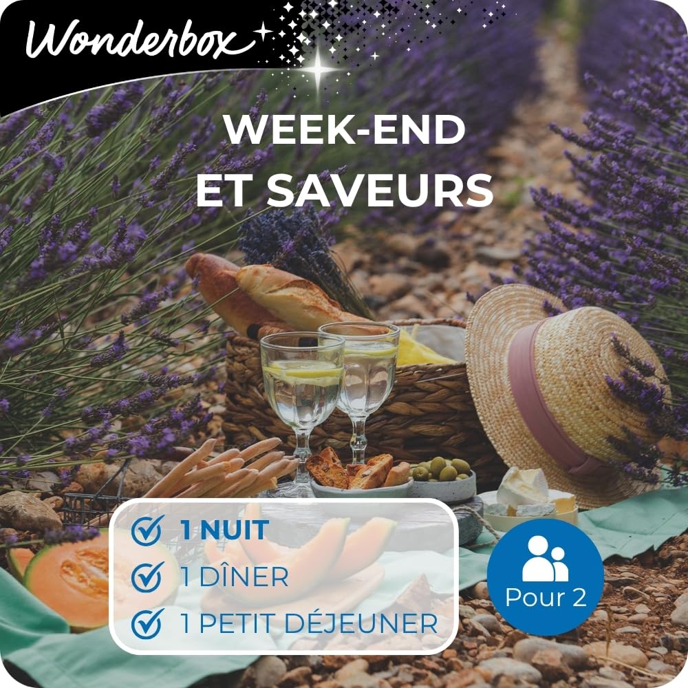 Wonderbox Week-End et Saveurs coffret séjour gourmand 1 nuit 2 pers
