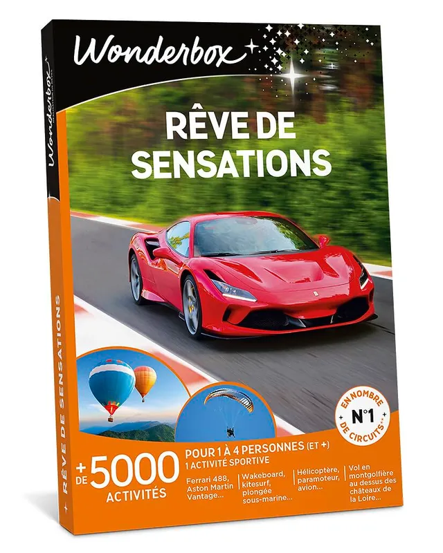 Wonderbox Rêve de Sensations coffret aventure 1-4 pers pilotage