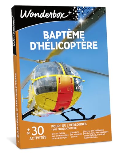 Wonderbox Baptême Hélicoptère coffret 1-2 pers 20 min