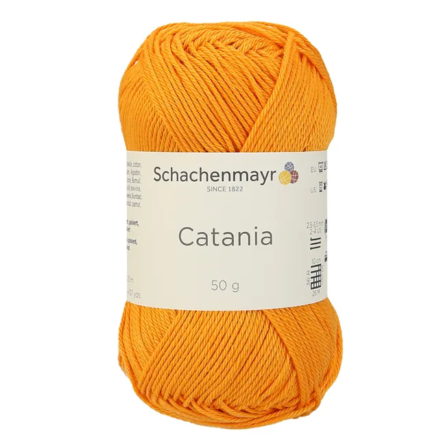 Schachenmayr Catania 0411 fil coton mango jaune 50 g