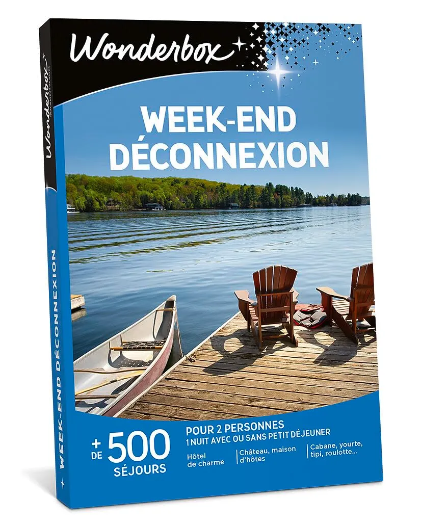 Wonderbox Week-End Déconnexion coffret cadeau 1 nuit 2 personnes