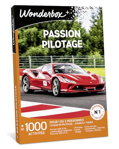Wonderbox Passion Pilotage coffret cadeau stage Ferrari Porsche