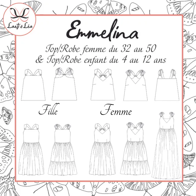 Laeti & Léa Emmelina Duo patron couture robe top PDF