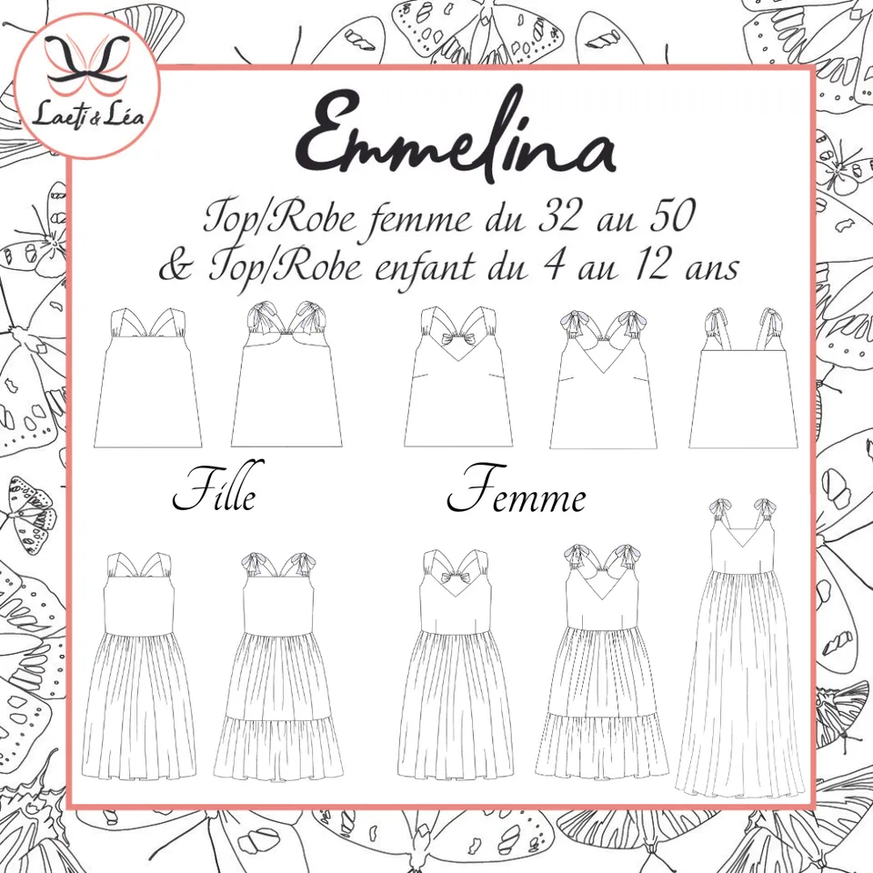 Laeti & Léa Emmelina Duo patron couture robe top PDF