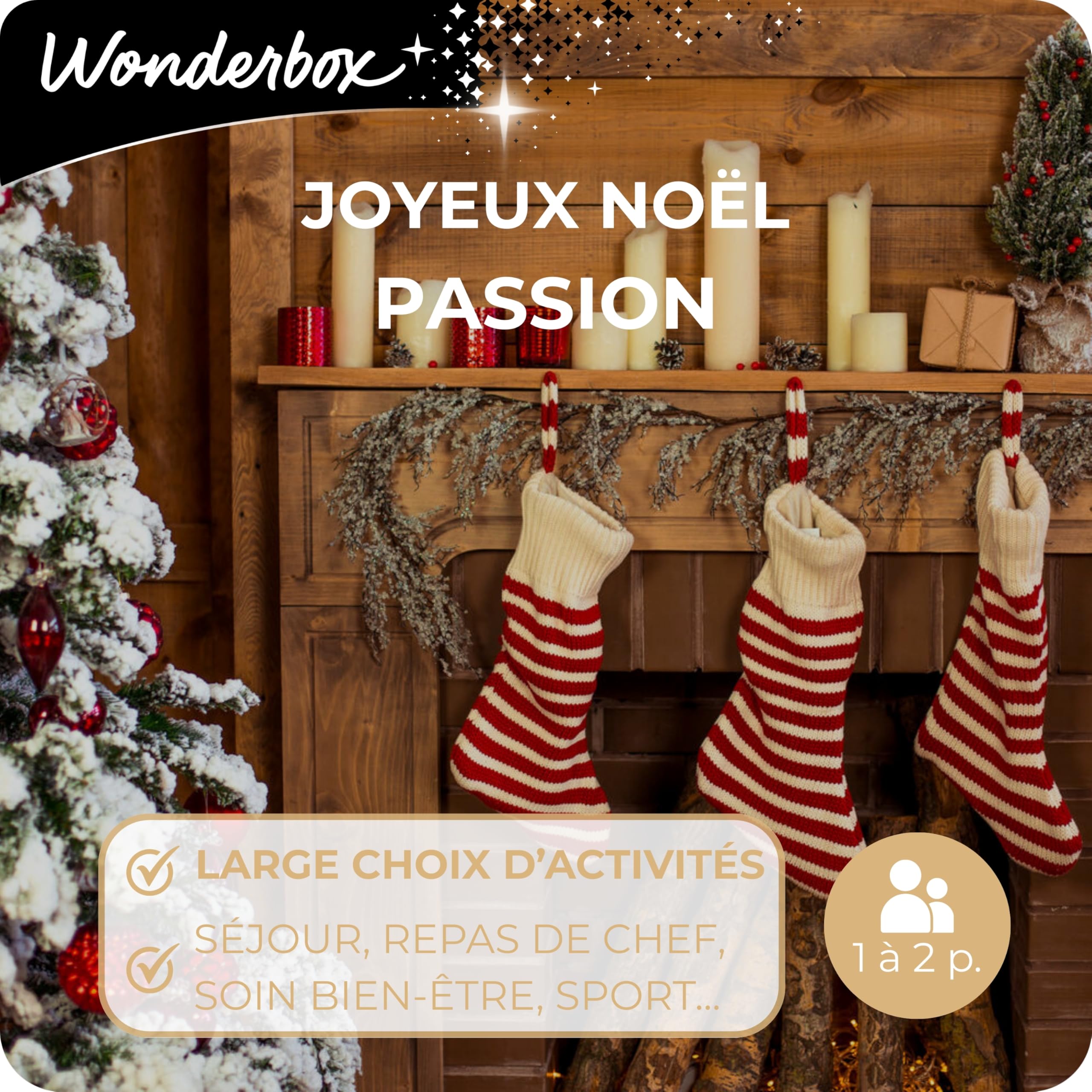 Wonderbox Joyeux Noël Passion coffret cadeau 1 ou 2 pers.