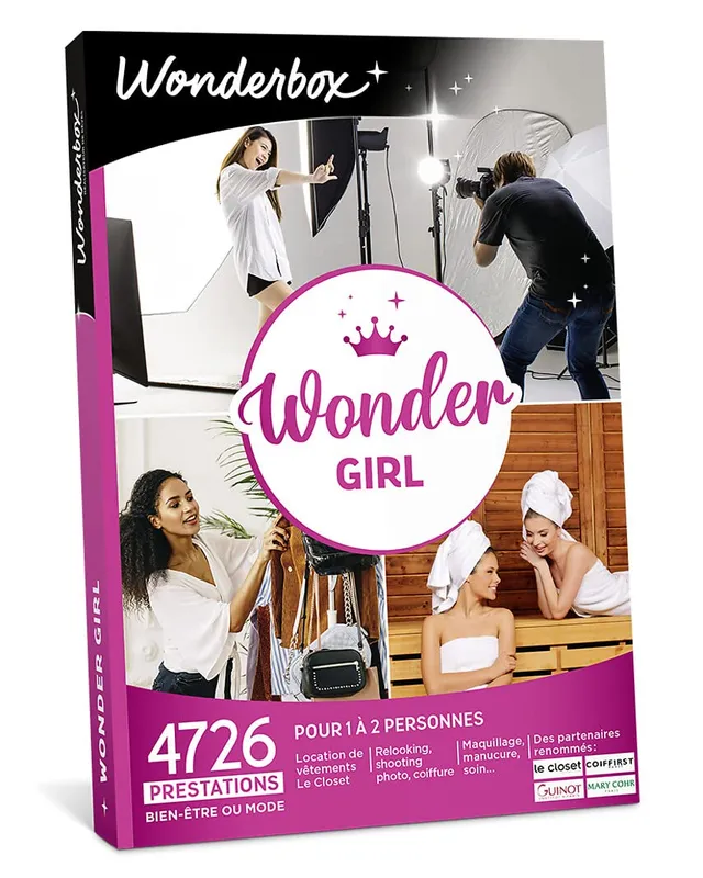 Wonderbox Wonder Girl coffret cadeau beauté 1 à 2 pers