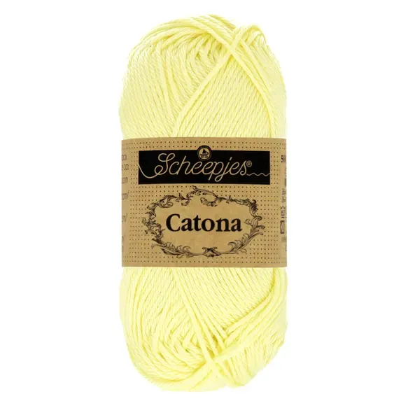 Scheepjes Catona 0100 fil coton lemon 50g jaune mercerisé