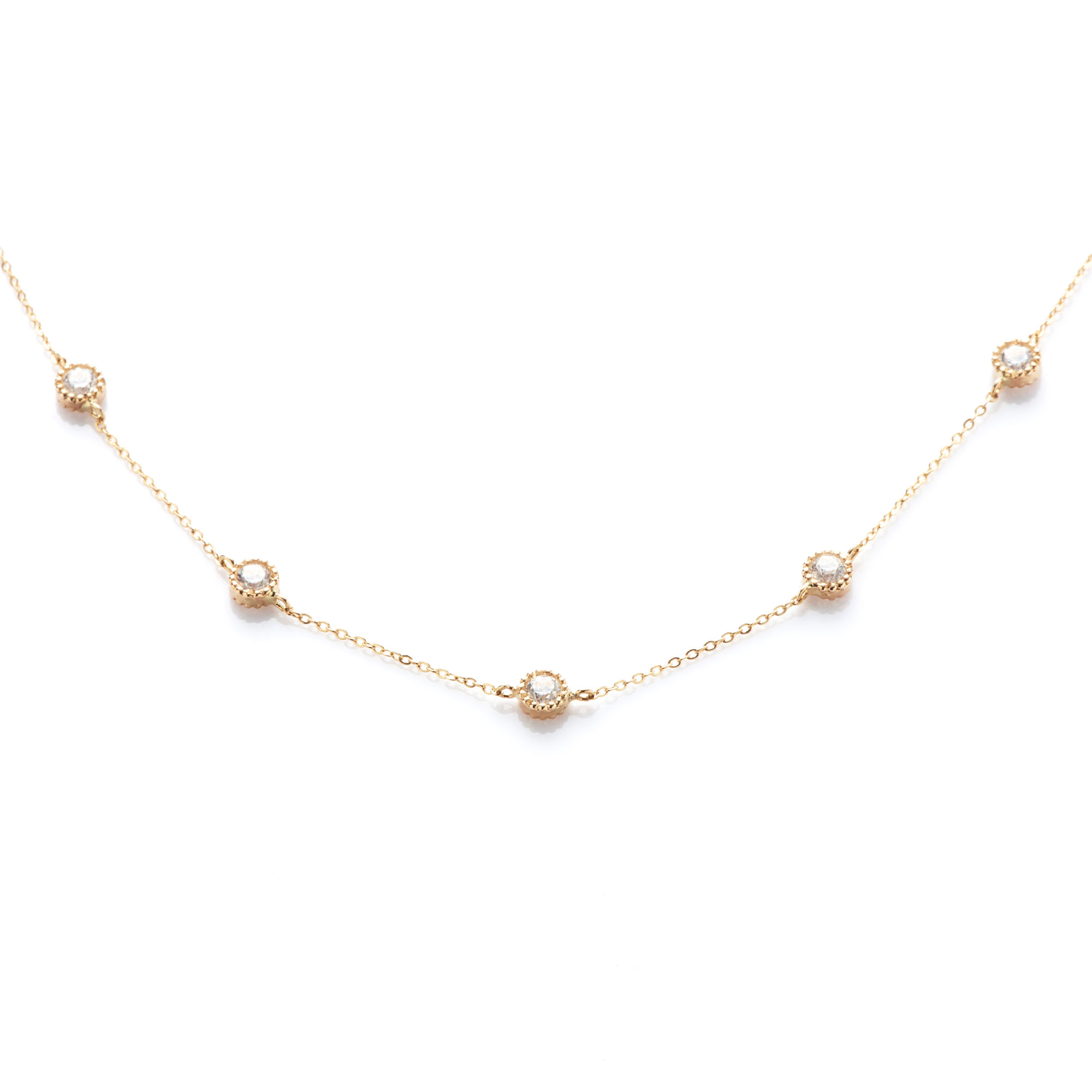 Angèle Brousse Cessi collier ras-de-cou or 18 carats topazes