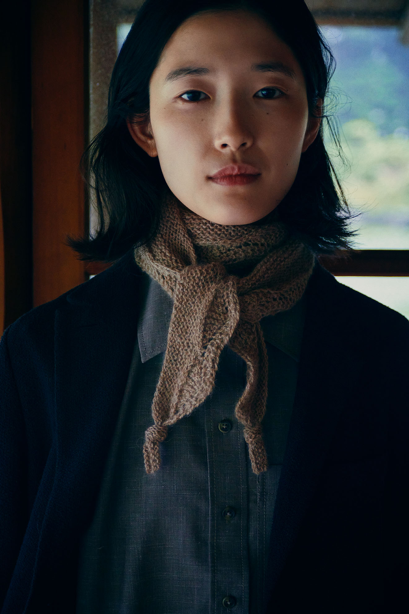 Isager Lace scarf kit tricot écharpe dentelle