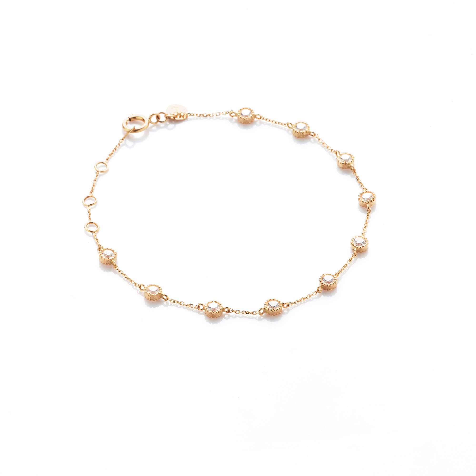 Angèle Brousse Cessi bracelet multi-pierres topazes or jaune