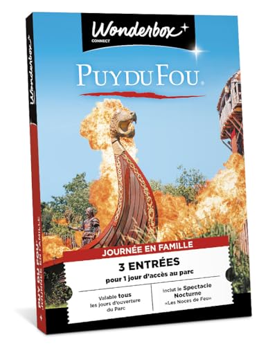 Wonderbox Connect Puy du Fou Famille coffret cadeau 3 entrées